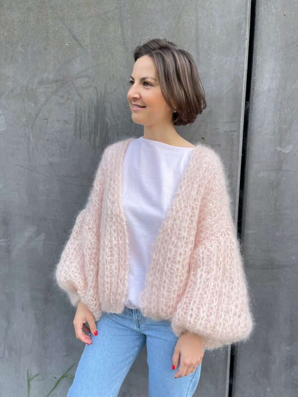 Oversized Cardigan | Nude Pink - Image 3