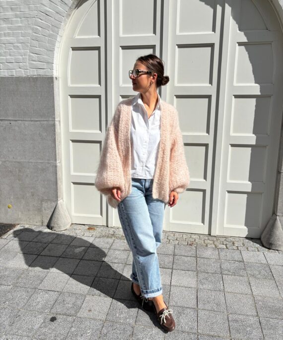 Oversized Cardigan | Nude Pink